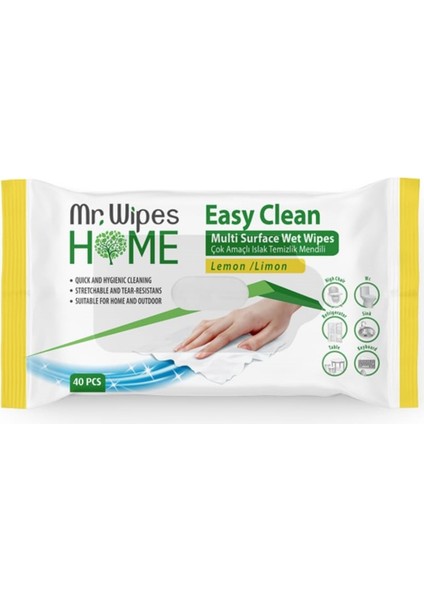 Farmasi Mr. Wipes Çok Amaçlı Yüzey Temizleme Mendili Limon Kokulu 40 Lı