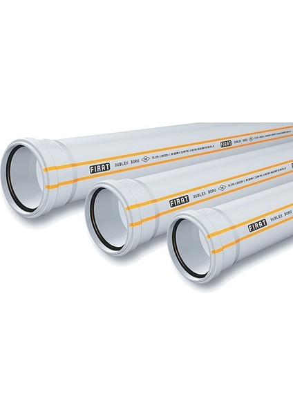 Dublex Pvc Atık Su Borusu 200/250 (ÇAP:200 Uzunluk:25 Cm)