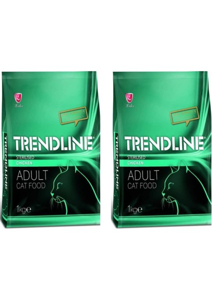 Sterilised Tavuklu Kısır Kedi Maması 1 kg 2'li Set