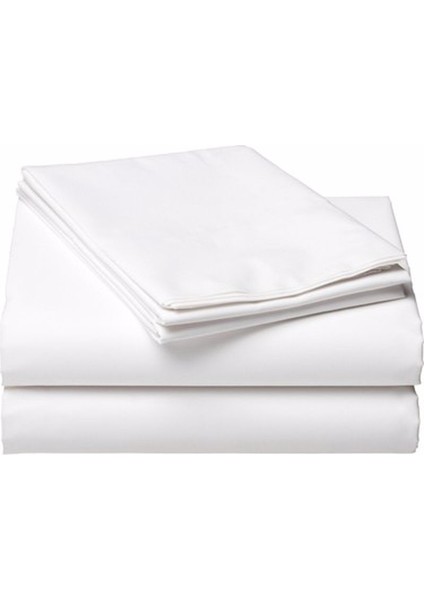 280×280 Battal Boy Beyaz Düz Çarşaf Takımı