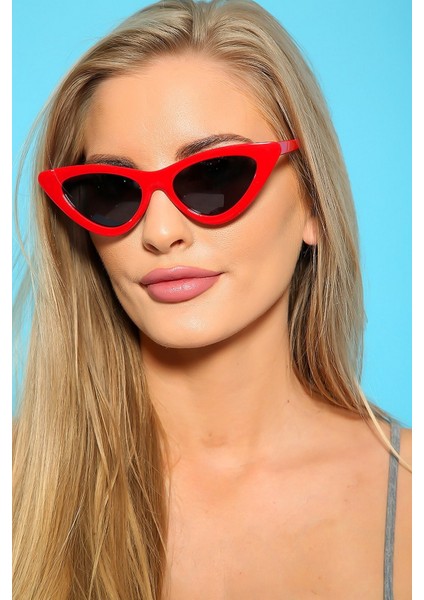 3'lü Cat Eye Retro Güneş Gözlüğü (Siyah - Kırmızı - Beyaz) fiyatları