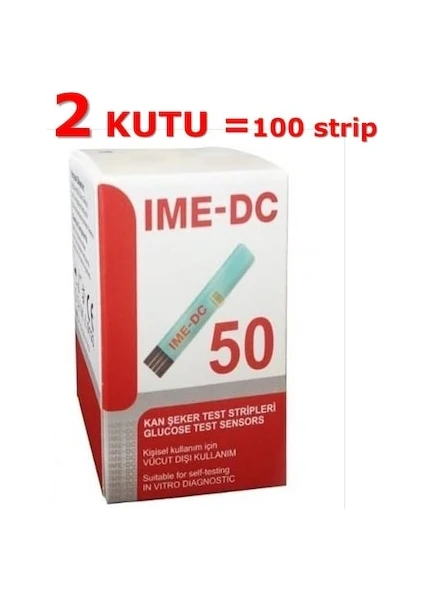 Seker Ölçüm Strip Çubuğu 100 Adet