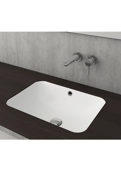 Bocchi Scala Tezgahaltı Lavabo 55 cm Mat Beyaz 1006-002-0125