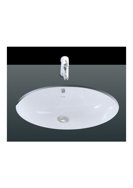 TP211 Tezgah Altı Oval Lavabo 33X43 cm Beyaz