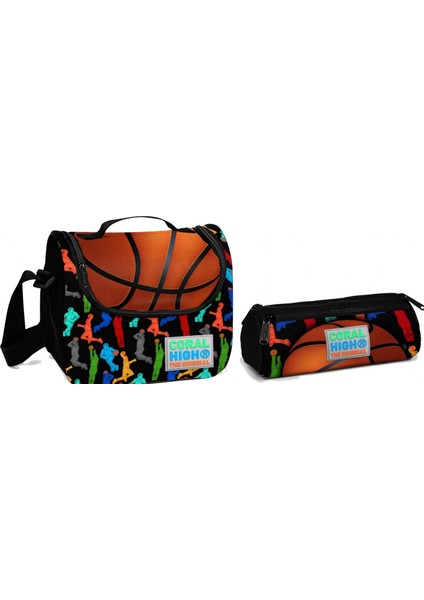 Coral High Siyah Basketbol Erkek Çocuk Beslenme ve Kalemlik Seti