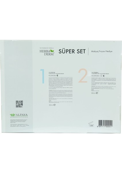 Süper Set Superserum Aha-Peeling 30 Ml + Saf Vitamin C 30 Ml + Makyaj Fırçası