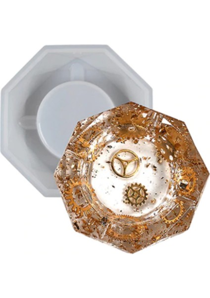 Epoksi Silikon Kalıp Küllük Kalıbı Kristal Model 13.5 cm