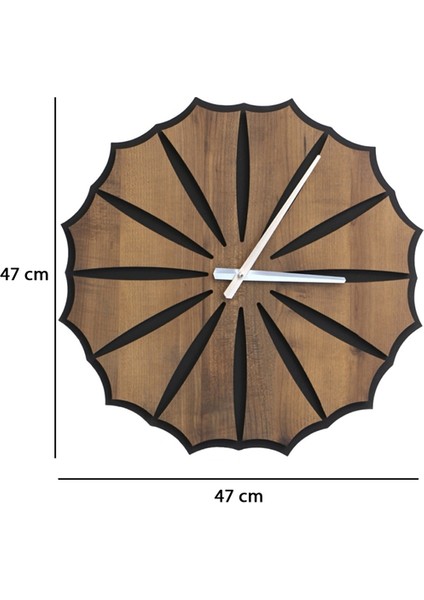 Dekoratif Lüx, Büyük Boy Ahşap Duvar Saati