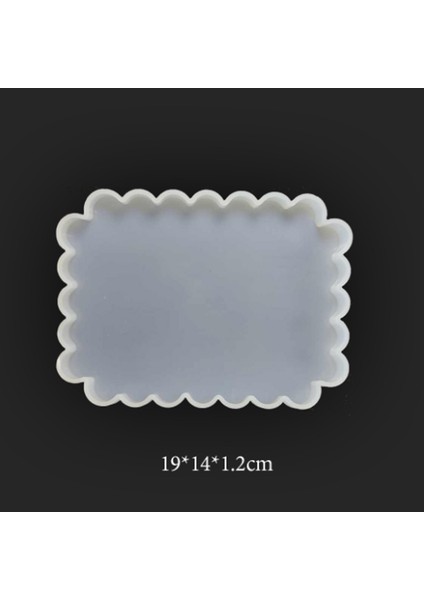 Epoksi Silikon Kalıp Fırfırlı Tepsi Kalıbı 14 x 19 cm