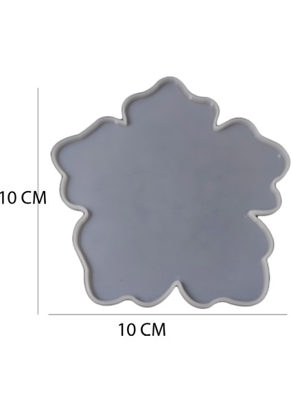 Epoksi Silikon Kalıp Yaprak Bardak Altlığı 10 cm
