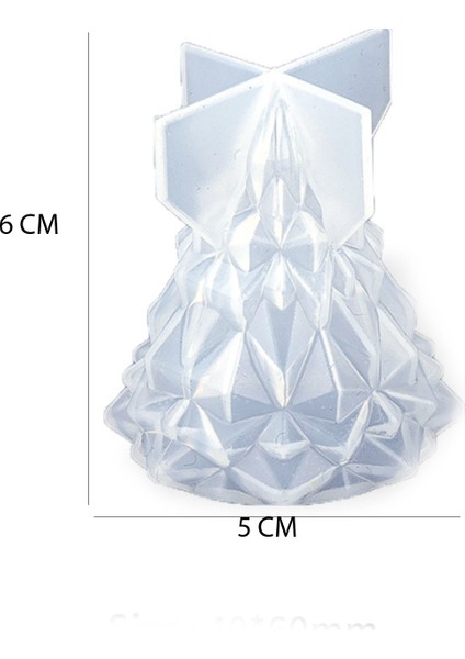 Epoksi Silikon Kalıp Yılbaşı Ağacı Kristal Kalıp 6 cm x 5 cm