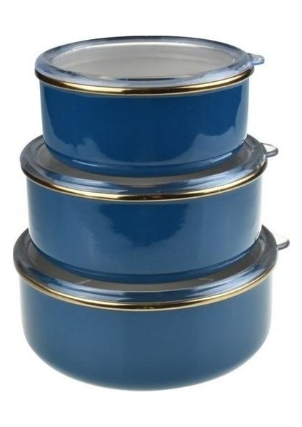 Ahir Ticaret Nostalji Gold Emaye Saklama Kapı 3'lü