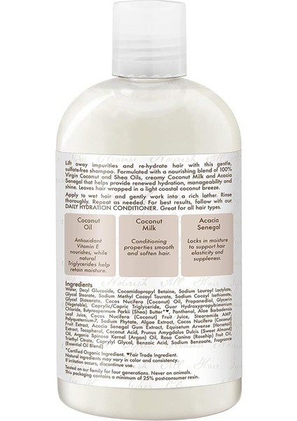 100% Virgin Coconut Oil Günlük Nemlendirici Şampuan 384ML fiyatları