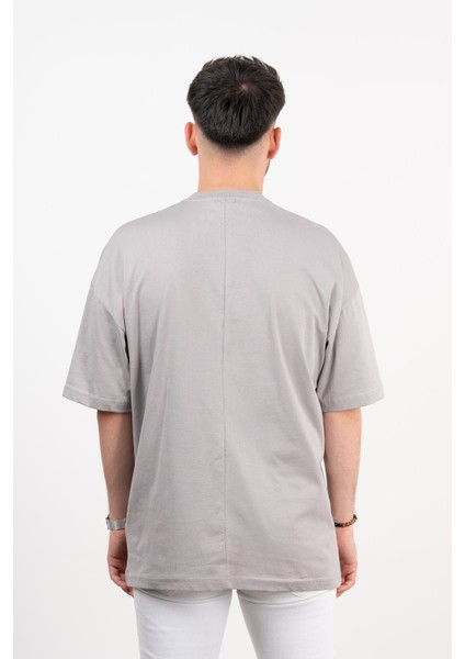 Oversize Penye Pamuklu Erkek T-Shirt fırsatları