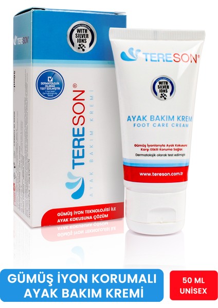 Terleme Önleyici Sprey 50 ml +Gümüş Iyon Korumalı Krem Deodorant +Gümüş Iyon Korumalı Koku Karşıtı Ayak Bakım Kremi