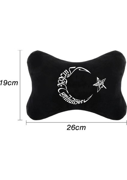 Volkswagen Touran Oto Uyumlu Koltuk Boyun Yastığı Bayrak Baskılı Siyah 2 Adet Yastık fiyatları