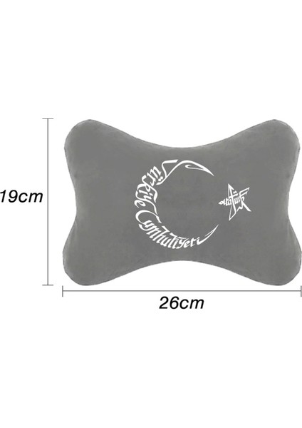 Land Rover Discovery Sport Oto Uyumlu Koltuk Boyun Yastığı Bayrak Baskılı Gri 2 Adet Yastık fiyatları