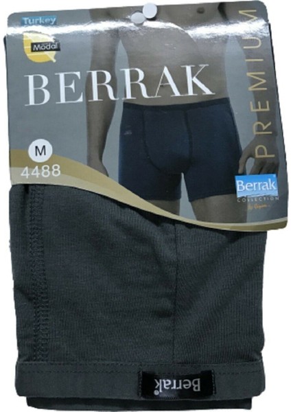 10 Adet Füme Renk Ince Kemerli Modal Boxer