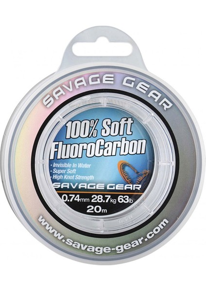 Savage Gear Soft Fluorocarbon 0,46 mm 35 M 12.3 kg 27 Lb Misina