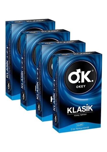 4 Kutu Okey Klasik Prezervatif 10'lu Paket