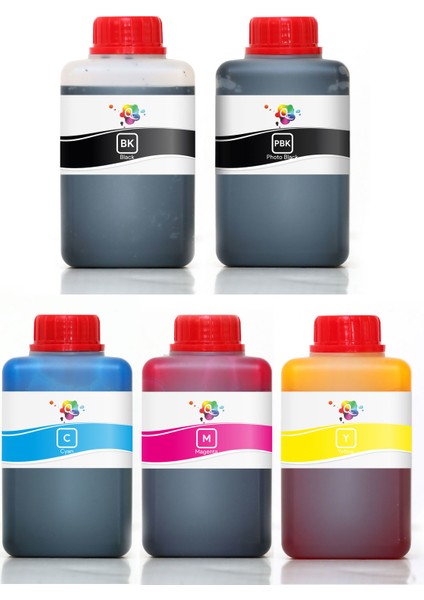 Ecotank Uyumlu Mürekkep 5 Renk Qc Pro Serisi 500ML Pro Set 5 Renk