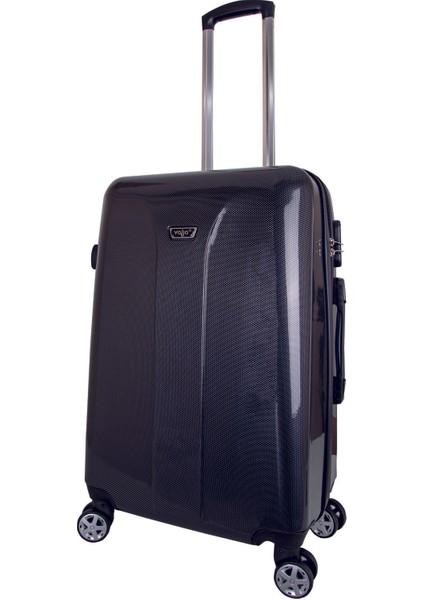 VL-240 Noktalı Gümüş Kabin Boy Valiz