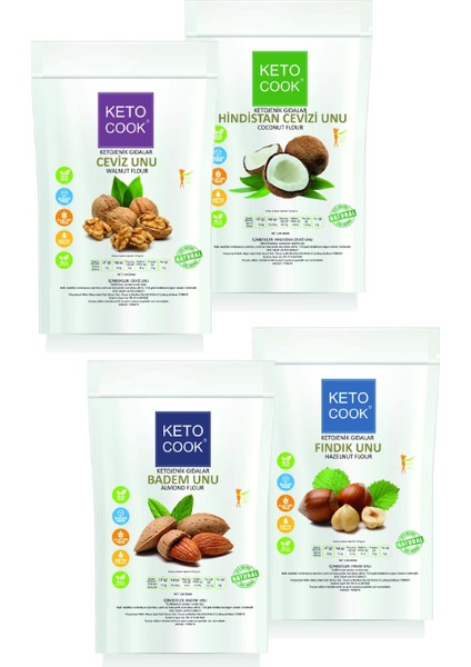 Un Quadro Set (4x100 Gram) Badem+fındık+ceviz+hindistan Cevizi