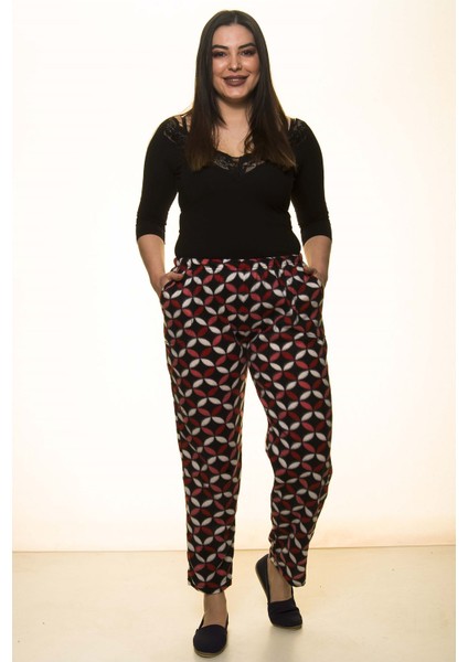 Polar Kışlık Desenli Büyük Beden Pijama Altı 18D-1473 fiyatları