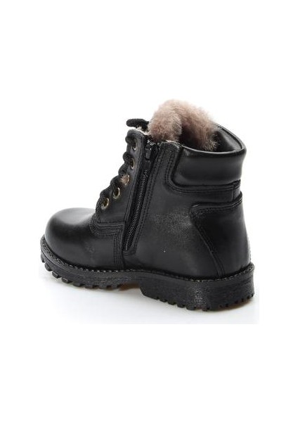 Hakiki Deri Kürklü Unisex Çocuk Worker Bot 006KPA1002