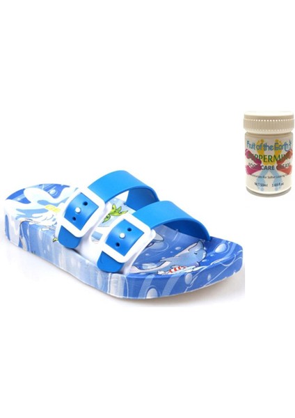 Gzr Erkek Çocuk Plaj Ev Banyo Deniz Havuz Günlük Terlik 50ML Nane Ferahlığı Topuk Çatlağı ve Nasır Giderici Krem