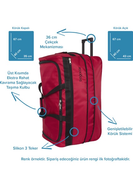 3 Tekerlekli Körüklü K.battal Boy Seyahat Valizi Gri fiyatları