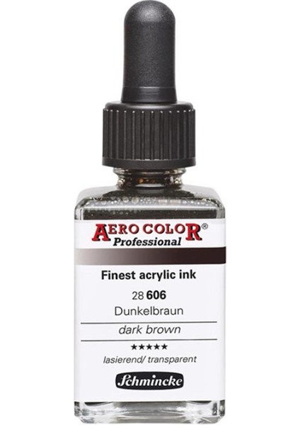 Aero Color Akrilik Mürekkep 28 ml 606 Dark Brown