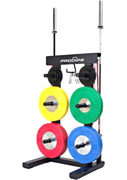 Dikey Olimpik Bar ve Ağırlık Plaka Standı