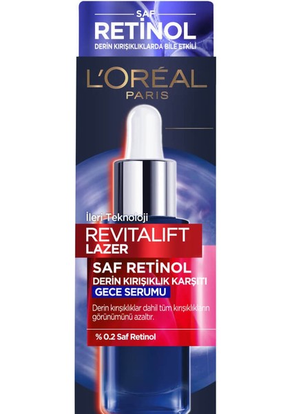 Loreal Paris Revitalift Lazer Saf Retinol Derin Gece Serumu 30ML