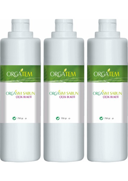 Orgatem Sıvı Sabun (Çiçek Buketi) 750 gr ( 3 Lü Set)