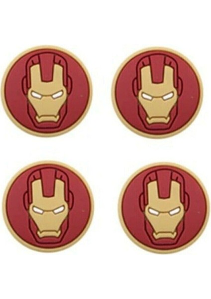 Desenli Sony Ps5/ps4/ps3 Analog Koruyucu Silikon Pad-Iron Man