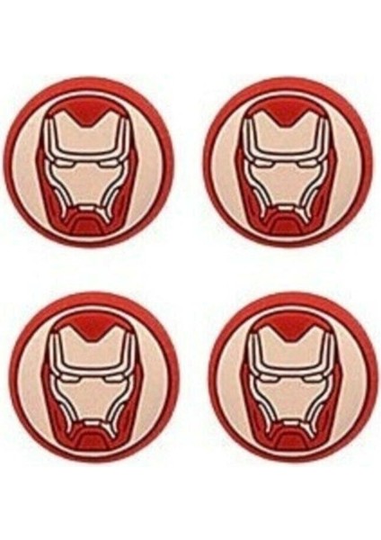 Desenli Sony Ps5/ps4/ps3 Analog Koruyucu Silikon Pad-Iron Man