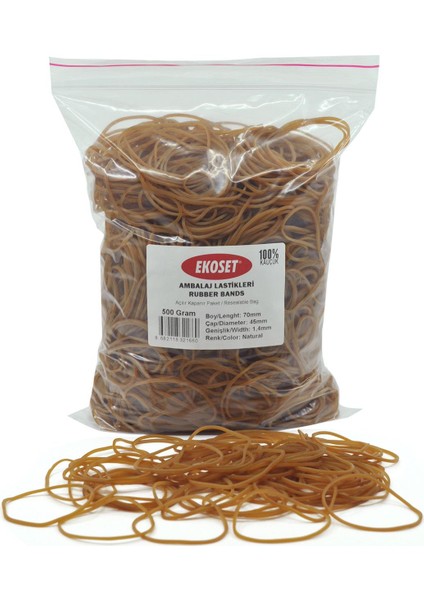 Kauçuk Paket Ambalaj Para Lastiği 70'lik 500 gr 70 mm