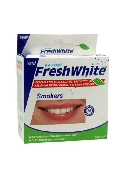 Fresh White Diş Parlatma Tozu 50 Gr.- Smokers 3'lü Paket