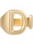 Kadın Mat Altın Renk Kaplama Ayarlanabilir D Harfi Yüzük 4