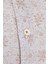 Erkek Kahverengi Desenli Slim Fit Keten Gömlek 3