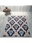 Yıkanabilir Kaymaz Taban Desen 020 Mavi 80 x 150 cm Dijital Baskı Halı 1