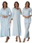 Effort Mavi Sabahlıklı Lohusa Gecelik Pijama Takımı 3014 1