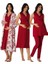 Hamile Çarşı Effortt 8036 Vişne 4 Lü Lohusa Hamile Set 2