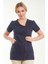 Asimetrik Doktor Önlüğü Eczacı Önlüğü Hemşire Önlüğü Estetisyen Önlüğü Kısa Kol Lacivert Kadın Önlük 1