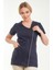 Asimetrik Doktor Önlüğü Eczacı Önlüğü Hemşire Önlüğü Estetisyen Önlüğü Kısa Kol Lacivert Kadın Önlük 2