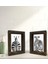 Gift Banyo Dekoratif 2'li Doğal Masif Ahşap Çerçeve 15X20CM-22 1