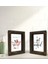Gift Banyo Dekoratif 2'li Doğal Masif Ahşap Çerçeve 15X20CM-7 1
