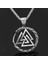 Viking Valknut Ejderha Sonsuz Döngü 316L Çelik Kolye 2