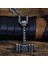 Thor Çekiç Nordik Valknut Hammer Iskandinav Mitolojisi Mjollnir 316L Çelik Kolye 2